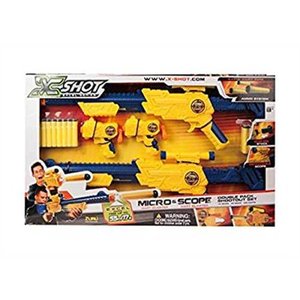 lot 1356 image: Zuru X-Shot 2x Hawk Eye with Scope & 2x Micro Blasters and 24 Darts