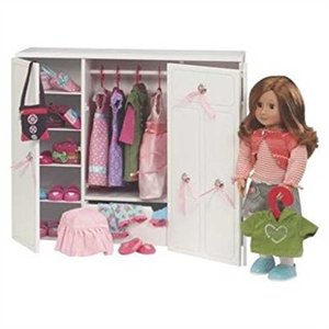 lot 1359 image: Wooden Wardrobe - Our Generation, Multi-Colored