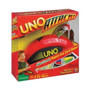 lot 1432 image: UNO ATTACK Rapid Fire Card Game for 2-10 Players Ages 7Y