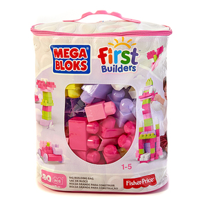 lot 1449 image: Mega Bloks First Builders Classic Big Building Bag 80-Piece Set (Pink)