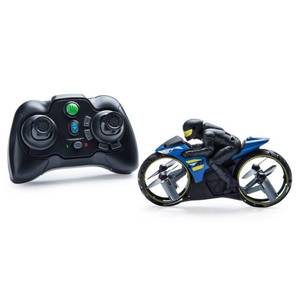 lot 1470 image: Air Hogs Flight Rider 2-in-1 Remote Control Stunt Motorcycle for Ground and Air