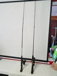 lot 1221 image: 2 fishing poles Zebco and mitchell