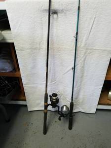 lot 1222 image: 2 fishing poles Apollo and Zebco