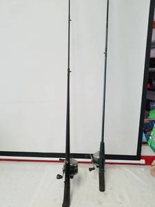 lot 1224 image: 2 fishing poles Zebco and shimano