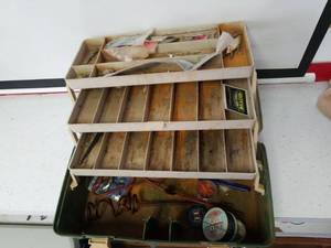 lot 1234 image: miscellaneous tackle with box