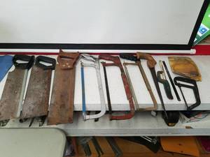 lot 1280 image: different types of hand saws