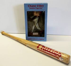 lot 584 image: Philadelphia Phillies Chase Utley  2008 Bobblehead by Toyota NIB  Bonus