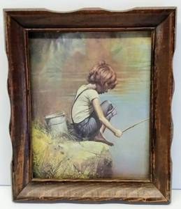 lot 593 image: Where the Big Ones Hide by Adolf Sehring (1930-2015) Lower Left Says  1976 D.A.C NY Litho in USA