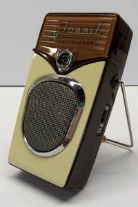 lot 594 image: Fossil Futurephonic AMFM Transistor Radio with Stand  Works