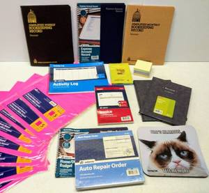 lot 598 image: Large Lot of Bookkeeping  Records Keeping Books  Extras