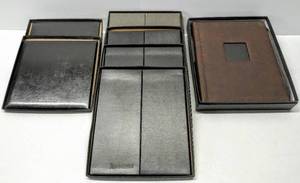 lot 599 image: TAP Customview Folios and Mats  Black Padded Vinyl Folios with Adhesive Mats for Deluxe Photo Presentation