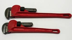 lot 607 image: 2 Plumbers Pipe Wrenches- New and Unused