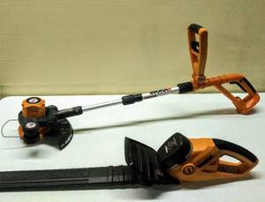 lot 623 image: Worx Cordless Hedge Trimmer & Grass TrimmerEdger  (WG250 & WG150)