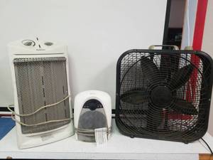 lot 1309 image: 2 Heaters and a fan