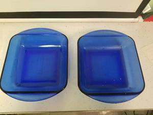 lot 1327 image: 2 Anchor 8x8 blue baking dish