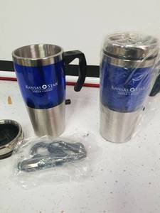 lot 1337 image: Kansas Star Casino electric thermos cups