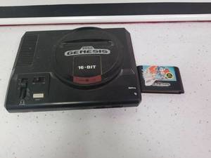 lot 1343 image: Sega Genesis and Sonic the Hedgehog 2 game