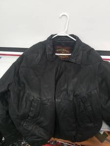 lot 1412 image: Global identity size xl leather coat