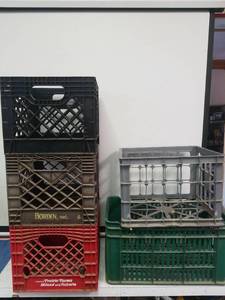 lot 1413 image: plastic milk crates