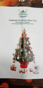 lot 1194 image: Tabletop Christmas pine tree