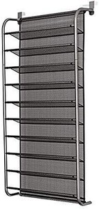 lot 1208 image: TZAMLI 10-Tier Shoe Rack Over The Door Shoe Organizer Hanging Shoe Storage Shelf