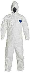 lot 1236 image: DuPont Tyvek 400 TY127S Disposable Protective Coverall with Respirator-Fit Hood and Elastic Cuff