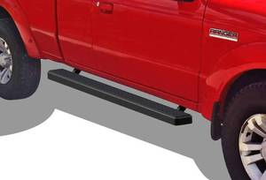 lot 1257 image: iBoard Running Boards 4 inches Matte Black Custom Fit 1999-2011 Ford Ranger Mazda B-Series Super Cab Pickup 4-Door (Nerf Bars Side Steps Side Bars)