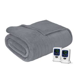 lot 1262 image: Microlight Berber Heated Blanket (King) Grey