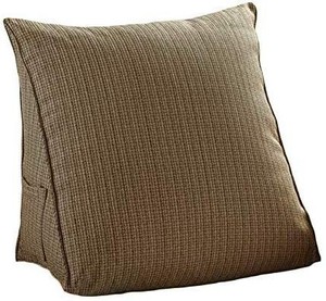 lot 1276 image: WOWMAX Linen PP-Cotton Filled Triangular Wedge Pillow
