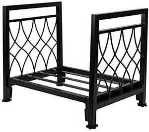 lot 1277 image: Fireplace Log Holder Wrought Iron Indoor FireWood Rack