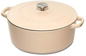 lot 1324 image: Cuisinart Cast Iron Cast Iron Casserole, Dutch Oven, 7-Quart, Blush