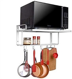 lot 1332 image: SPACECARE Double Bracket Aluminum Microwave Oven Wall Mount Shelf