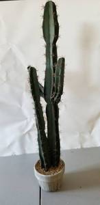 lot 1338 image: Faux Saguaro Cactus in Ceramic Style Clay Pot