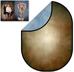 lot 1340 image: Kate 5x6.5ft(1.5x2m) Collapsible Backgrounds Blue Textured Double-Sided