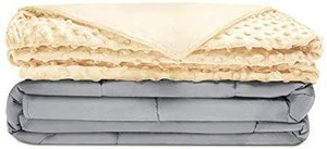 lot 1383 image: Quility Premium Adult Weighted Blanket & Removable Cover  25 lbs  60x80 