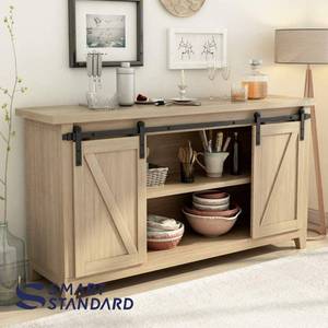 lot 5232 image: SMARTSTANDARD 5FT Super Mini Sliding Barn Door Hardware Track Kit