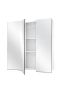 lot 2324 image: Glacier Bay 24-38 in. W x 25-14 in. H Frameless Surface-Mount Tri-View Bathroom Medicine Cabinet