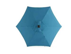 lot 2363 image: Garden Treasures Teal Market 7.5ft Patio Umbrella Weather Resistant