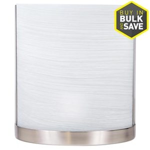 lot 2387 image: allen  roth Merington 6.5-in W 1-Light Brushed Nickel Pocket Wall Sconce