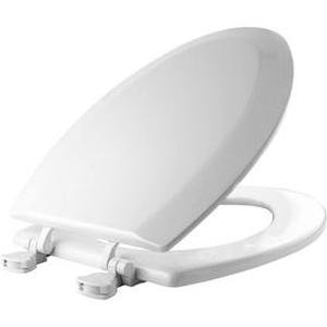 lot 2345 image: Church White Wood Elongated Toilet Seat