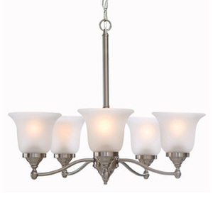 lot 2349 image: Portfolio Roseall 5-Light Brushed Nickel Chandelier