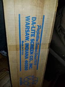lot 3341 image: DA-Lite .Slide and Moving Screen. in Box