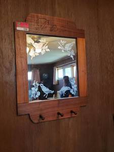 lot 3380 image: Wooden Dad Mirror
