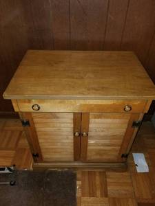 lot 3392 image: Vintage Nightstand. with Drawer and Bottom Storage. CONTENTS INCLUDED