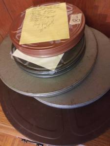 lot 3448 image: Lot of 5- 8 mm Film Cans, 4 with Film