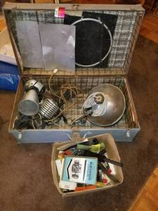 lot 3451 image: Lot of Lighting Equipment. with Miscellaneous camera Equipment in Suitcase