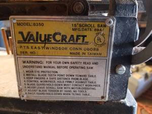 lot 3478 image: 15 inch Scroll saw