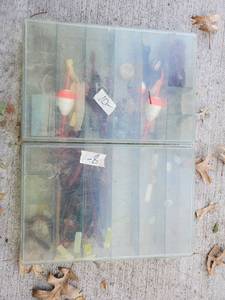 lot 6212 image: Lot of 2 Clear Tackle Box Organizers