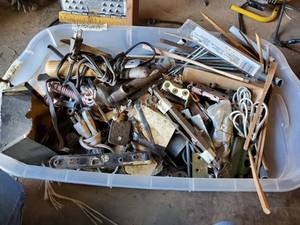 lot 6223 image: Box of Locks Hinges  Brackets (Everything You Would Ever Need)