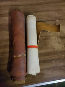 lot 6260 image: 2 Tolls of Faux Leather Canvas Scraps